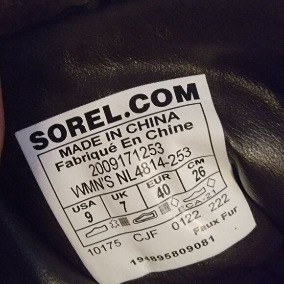 NEW Sorel Boots Brex Cozy Womens 9 Chocolate Brown Cozy Sherpa Faux Fur Modern - Picture 8 of 9